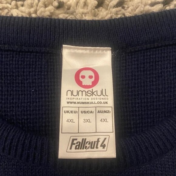 Numskull Fallout 4 Christmas Sweater 3XL Mens Blue - Picture 4 of 11